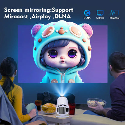 4K Android Projector – HY300 Pro with WiFi6, 260ANSI, BT5.0, and Home Theater Quality
