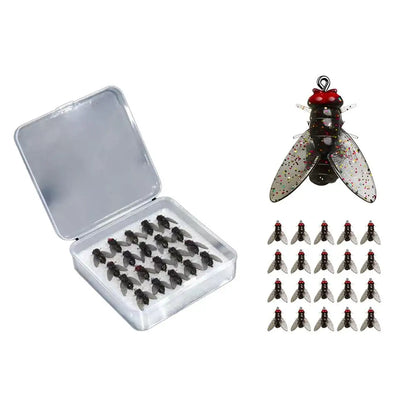 Fly Fishing Bait Hooks – 20PCS Soft Bionic Lures with Fish Attractant