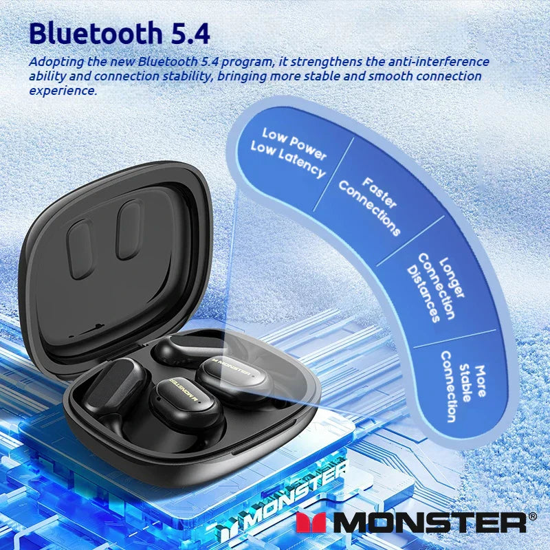 Wireless Open-Ear Sports Headphones – Bluetooth 5.4 + TF Card Support