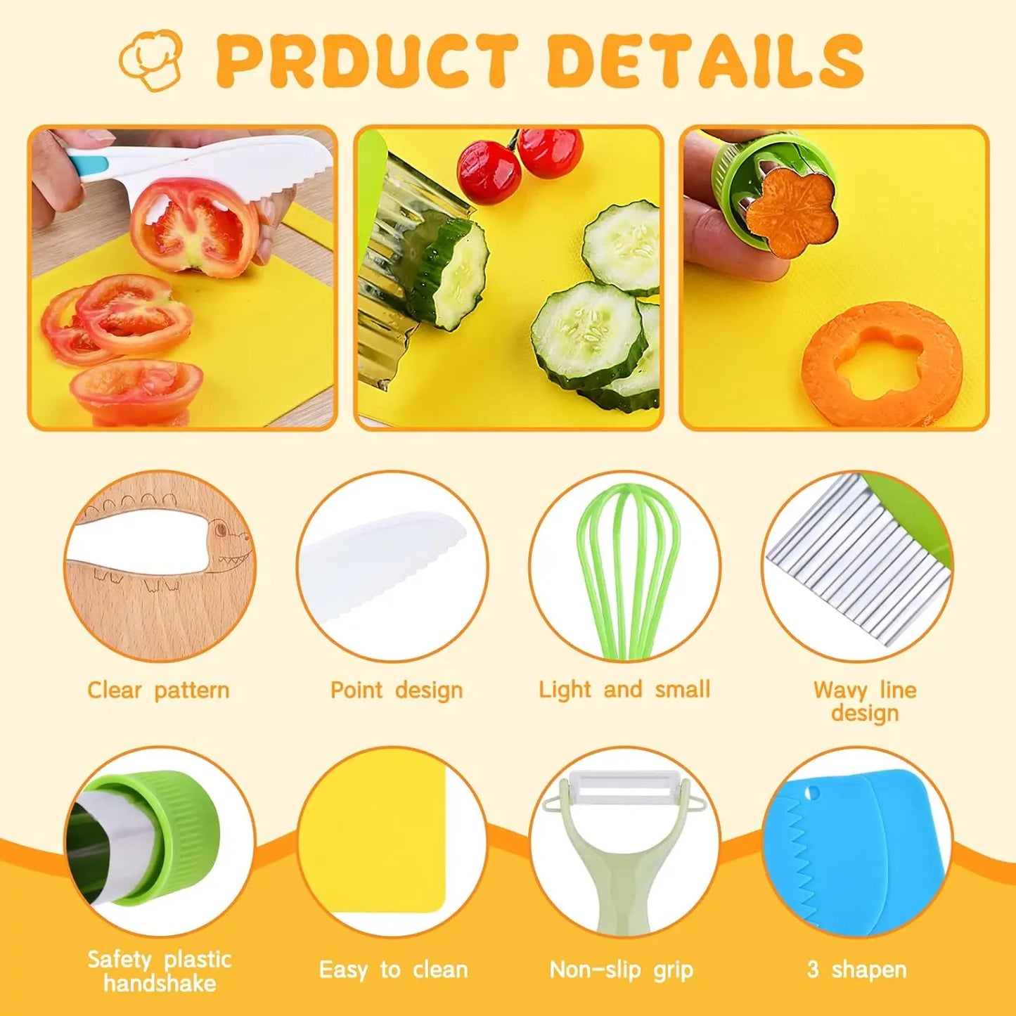 Montessori Kids Cooking Set – Safe For Ages 2–8